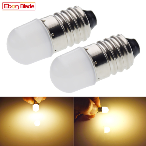 Par de bombilla LED E10 1447 de 3 voltios y 6 voltios para linterna, repuesto de antorcha de bombilla, luz de trabajo, 100 lúmenes, Blanco cálido, 3 V, 6 V, CC ► Foto 1/6