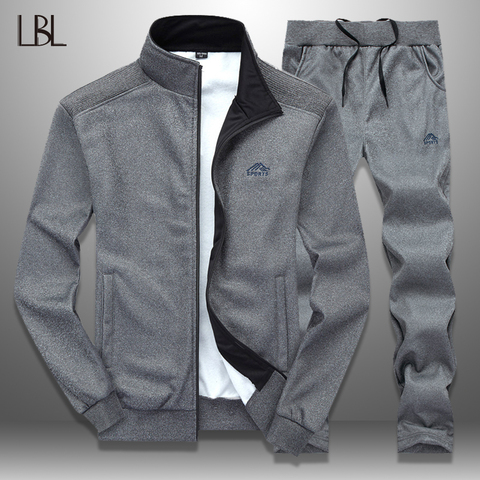 Ropa Deportiva LBL, chándal para hombre para primavera y otoño, trajes de chándal para hombre 2022, dos uds, chándal con cremallera, pantalones de chándal chaqueta +, ropa de marca masculina ► Foto 1/6