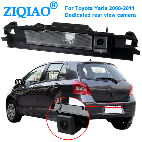 ZIQIAO-cámara de visión trasera HD para Toyota Yaris, videocámara de visión nocturna, HS003, 2006, 2007, 2008, 2009, 2010, 2011, 2012 ► Foto 1/6