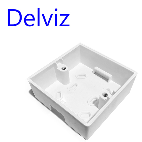 Delviz-caja de montaje externa para interruptor de pared 86x86mm, caja de plástico para enchufe de pared, caja de conexiones de pared exterior ► Foto 1/4