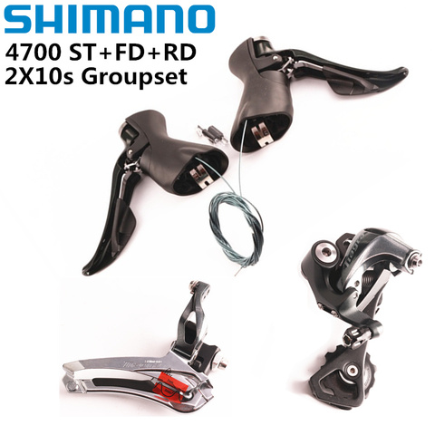 Shimano-Kit de Mini bicicleta de carretera Tiagra 4700, 2x10 velocidades, desviador delantero 4700 + desviador trasero GS SS + palanca de cambios ST ► Foto 1/4