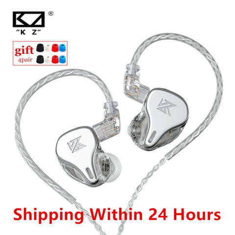 KZ-auriculares intrauditivos deportivos DQ6 3DD de alta fidelidad, con Cable Chapado en plata reemplazable de 2 pines, KZ EDX ASX ZSX AS16 C12 V90S ► Foto 1/6