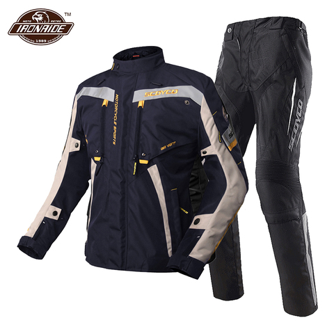 SCOYCO-Chaqueta impermeable para motocicleta, traje de Motocross, de carreras, con protección para invierno ► Foto 1/6