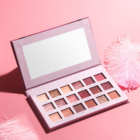 Nueva paleta de brillos mate con purpurina desnuda de 18 colores, resistente al agua, polvo Mineral, sombra de ojos, set de cosméticos ► Foto 1/6