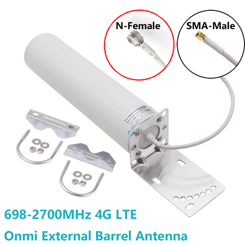 Antena WiFi 4G LTE para exteriores, antenas de barril SMA N hembra, Omni, alta ganancia, 698-2700MHz, 3G, para módem enrutador Huawei ZTE ► Foto 1/5