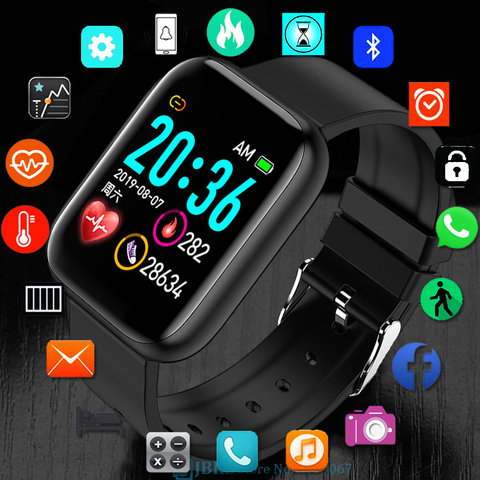 Completamente táctil Digital Reloj de deporte de los hombres las mujeres relojes LED electrónicos señoras hombre reloj de pulsera para hombres y mujeres reloj de mujer reloj de pulsera ► Foto 1/6