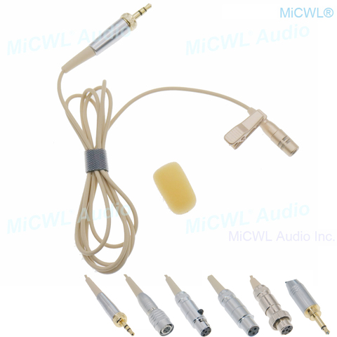 Micrófono de solapa inalámbrico para Sennheiser Shure MiPro AKG, Clip de corbata cardioide de la mejor calidad, color Beige, CM90S ► Foto 1/6