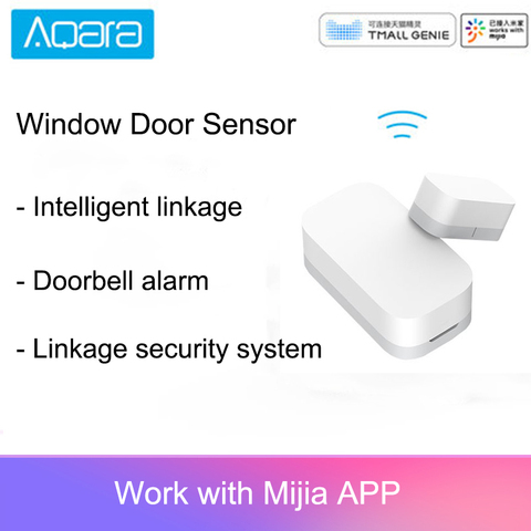 AQara-Sensor de puerta inteligente para ventana ZigBee, conexión inalámbrica multiusos, funciona con la aplicación Mijia Smart home / MiHome ► Foto 1/6