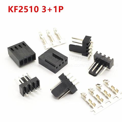 KF2510-conector macho y hembra de 2510mm 3 + 1P KF2510-4AW, Conector de carcasa hembra, Conector recto con Pin de ángulo recto, 2,54mm, 4 pines, envío gratis ► Foto 1/5