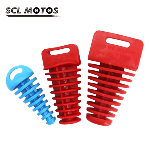 SCL-tubo de escape para motocicleta de 15-62mm, tapón de escape de PVC, silenciador, tapón de lavado, Protector de tubo de escape para Motocross, 1 unidad ► Foto 1/6