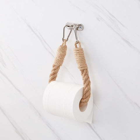 Soporte para colgar papel higiénico y toallas, suministros vintage de decoración para el baño del hotel ► Foto 1/6