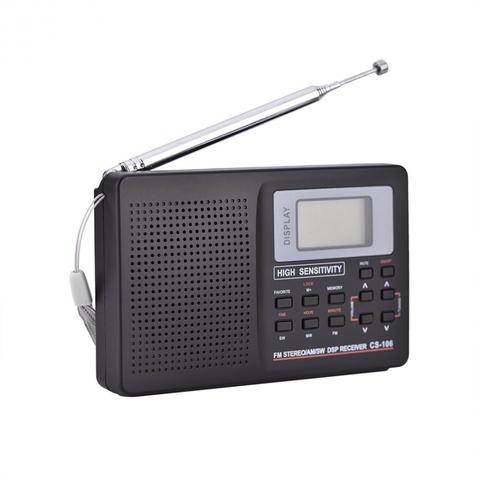 VBESTLIFE soporte de Radio portátil FM/AM/SW/LW/TV sonido receptor de Radio de frecuencia completa reloj despertador Radio FM Mini Radio ► Foto 1/6