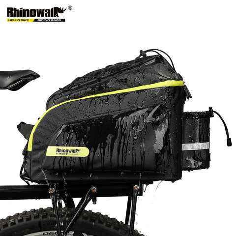 Rhinowalk-bolsa impermeable de 17L, bolso con correa de hombro, compartimiento desmontable, estante reflectante, bolso de mano para maletero trasero con cubierta de lluvia ► Foto 1/6