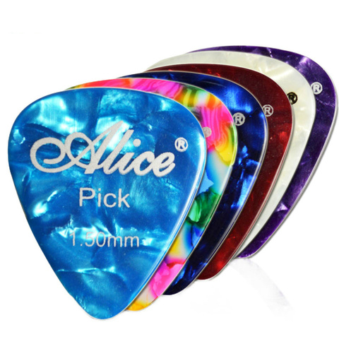 Alice-guitarra de celuloide Pick Plectrum, Mediador, calibre de 0,46mm/0,71mm/0,81mm/0,96mm/1,2mm/1,5 m, Color aleatorio, piezas de guitarra, accesorios ► Foto 1/6