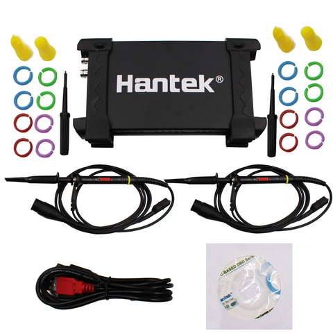 Hantek 6022BE, osciloscopio de almacenamiento Digital USB con base de PC, 2 canales 48MSa 20MHz/s con caja original ► Foto 1/4