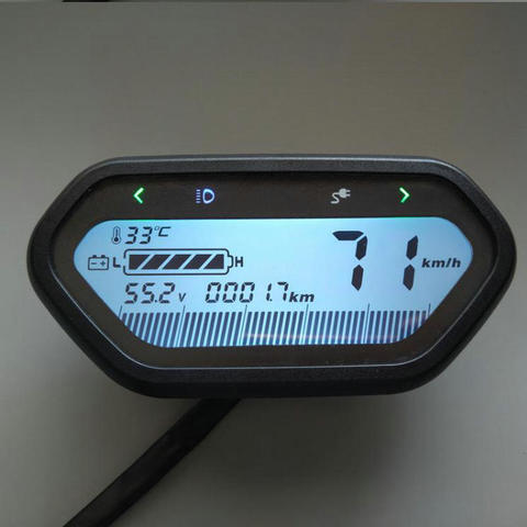 Velocímetro con pantalla LCD, indicador de nivel de luz/ODO/batería para scooter Eléctrico, medidor de bicicleta, triciclo, tablero ► Foto 1/6