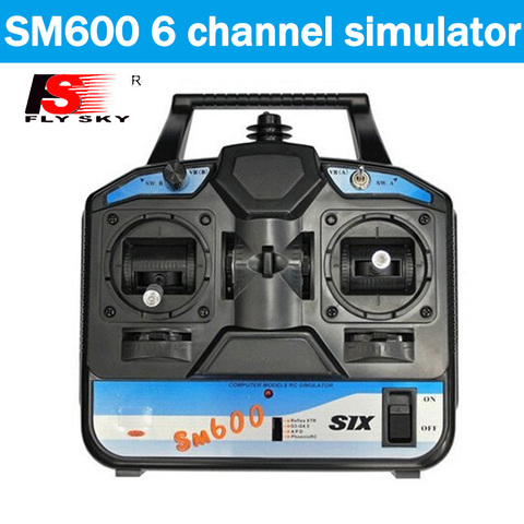 Flysky RC simulador FS-SM600 6CH, simulador USB, compatible con G6 G7 XTR FMS, para helicóptero 3D, aeroplano, modo 1/mode2 Sm600 ► Foto 1/5