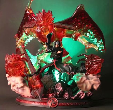 Figura de acción de Naruto Shippuden GK Uchiha Itachi Susanoo, modelo de figura de acción de 40cm, juguete coleccionable luminoso de gran tamaño de PVC, nuevo ► Foto 1/6