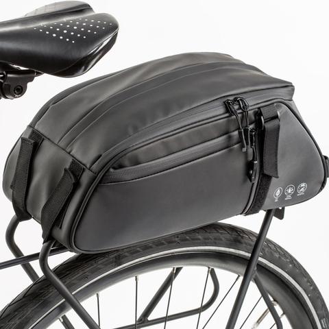 Bolsa de asiento trasero de bicicleta Lixada, impermeable, de cuero PU, para ciclismo, bicicleta, cremallera trasera, maletero, alforja, bolsa de mano de transporte, bolso de hombro ► Foto 1/6