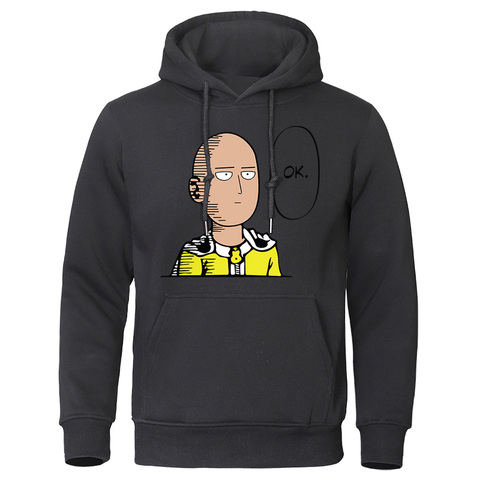 Sudadera con capucha de One Punch para hombre, Sensei Saitama, Japón, Anime, Tops de otoño e invierno, chándal informal, jerséis cálidos, 2022 ► Foto 1/6