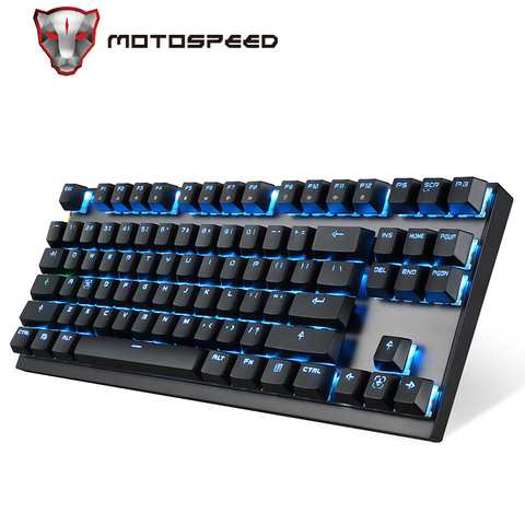 Motospeed-Teclado mecánico inalámbrico GK82 tipo-c, 2,4G, con cable, para jugar 87Key, interruptor rojo, retroiluminación LED recargable para PC y portátil ► Foto 1/6