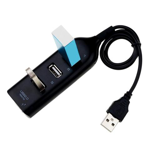 Adaptador divisor de concentrador de expansión USB 2,0 de alta velocidad de 4 puertos para ordenador portátil y PC ► Foto 1/6