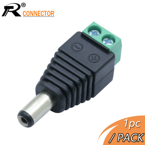 R 1 conector de alimentación de pc DC Jack CCTV vídeo Balun 5,5*2,1mm DC Power Plug Conector de terminales adaptador ► Foto 1/6