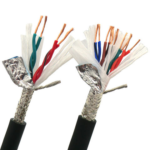 Ultra Alta flexibilidad Cable par trenzado blindado Cable de remolque de alambre de 4,6 de 8,10 12,16 core 0,2 de 0,3 de 0,5 de 0,75 de 1,1 5 mm² arrastrar Cable cadena ► Foto 1/6