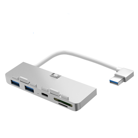 HUWEI-Divisor de adaptador de 3 puertos USB 3,0 HUB de aleación de aluminio con SD/lector de tarjetas TF para iMac 21,5 27 PRO Slim Unibody computer ► Foto 1/6