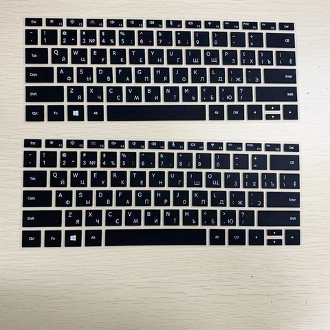 Funda de teclado con letras rusas para Huawei Matebook 13 X Pro 13,9 D 14 D 15, pegatina impermeable para teclado Matebook D14 D15 ► Foto 1/6
