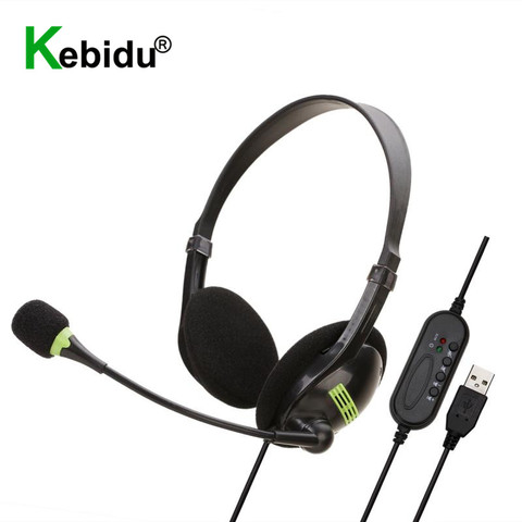 Auriculares estéreo para videojuegos, cascos con cable USB de 3,5mm con micrófono para PC, ordenador, Skype, MSN, PS4, Play Station 4 ► Foto 1/6