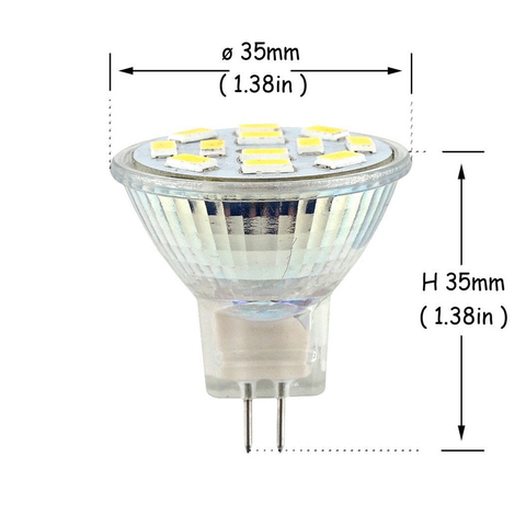 Bombilla de foco LED de alto brillo, 3W, 5W, 7W, MR11, GU4, 12V, 9LED, 12LED, 15LED, 5730 SMD, blanco frío, blanco cálido, reemplaza los halógenos ► Foto 1/6