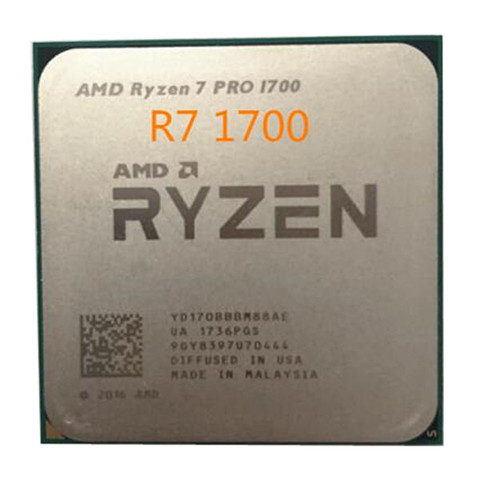 AMD-AMD Ryzen 7 PRO 1700 R7 PRO 1700 R7 1700 de 3,0 GHz de ancho, 16-Hilo de procesamiento de CPU, 65W, YD170BBBM88AE, hembra AM4 ► Foto 1/1