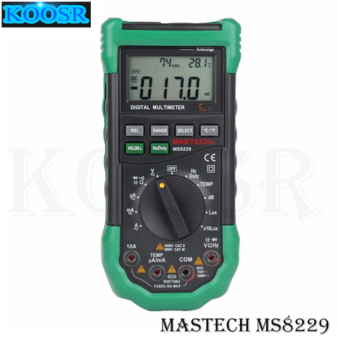 Mastech-multímetro Digital multifunción 5 en 1, medidor de temperatura, humedad y nivel de sonido, MS8229 ► Foto 1/6