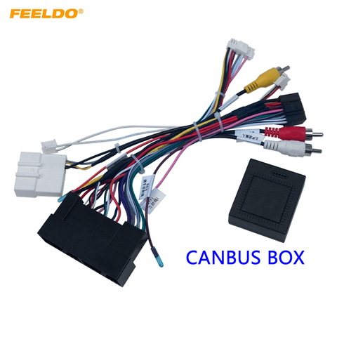 FEELDO estéreo de coche 16Pin arnés de cableado de energía Canbus apoyo USB Original para Hyundai Elantra/SantaFe/IX45/K3/Sportage/Sorento ► Foto 1/1