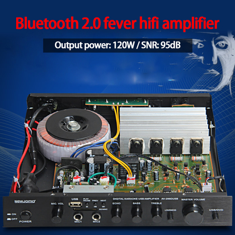 KYYSLB-Amplificador de alta fidelidad AV299D, dispositivo de 120W con Bluetooth, Hifi, 2,0 ► Foto 1/6