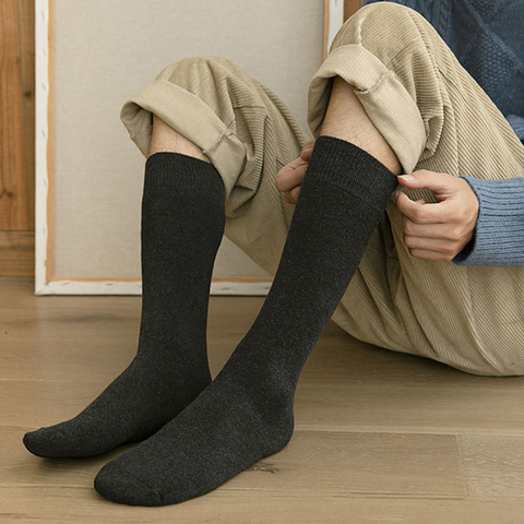 Calcetines largos de compresión para hombre, medias hasta la rodilla, cálidas y gruesas, para nieve y frío, 3 par/lote, novedad de invierno de 2022 ► Foto 1/6