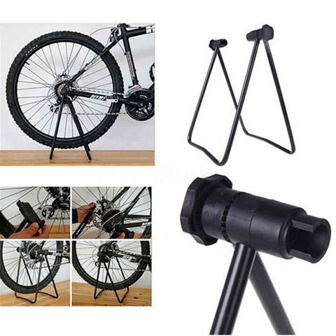 Soporte Vertical triangular para bicicleta de montaña, cubo de rueda de exhibición, soporte reparación bicicleta, pata de cabra para suelo de Reparación de bicicletas, estante de estacionamiento ► Foto 1/6