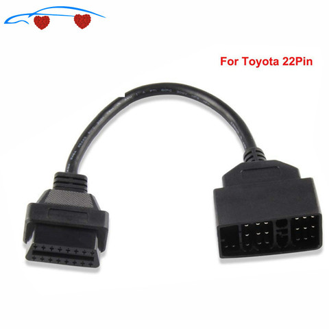 Adaptador de Cable Top OBD2 para t-yota de 22 pines a 16 Pines, conector de diagnóstico OBD OBD2 de 22 pines a 16 pines para ToY-0ta, Cable ODBII de 22 pines ► Foto 1/1