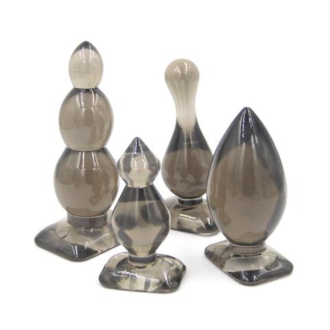 Tapón Anal de gelatina de silicona para hombres y mujeres, Juguetes sexuales para adultos, producto masajeador de próstata, tapón Anal de cuentas, 4 Uds. ► Foto 1/6