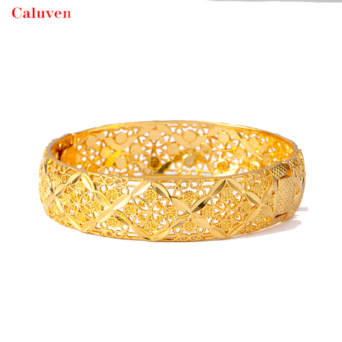 1 Uds Color oro pulseras etíope Oriente Medio brazaletes de Dubái para mujeres joyería de la boda Africana regalos ► Foto 1/4
