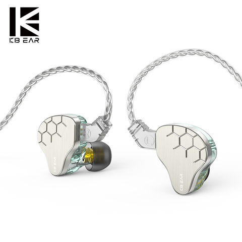 KBEAR-auriculares intrauditivos de Metal Lark 1DD + 1BA, auriculares con graves HIFI con cancelación de ruido y Cable 4N, KBEAR KS2 KB04 ► Foto 1/6