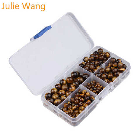 Julie Wang 359 unids/caja 4-10mm tamaños mixtos cuentas de piedra Natural para collar de pulsera de joyería venta al por mayor de accesorio ► Foto 1/6