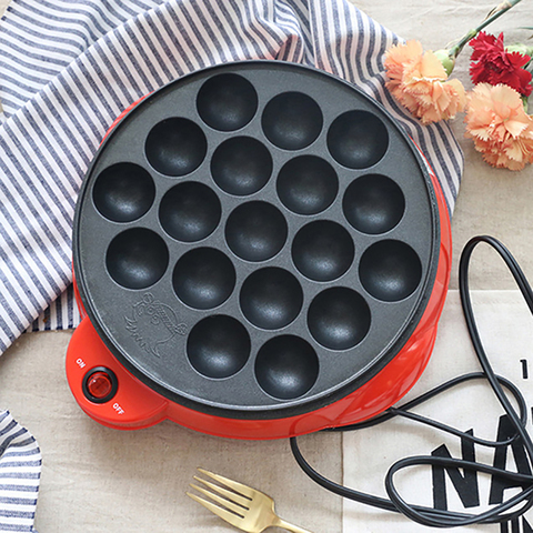 110V/220V Chibi Maruko para hornear máquina eléctrica doméstica fabricante de Takoyaki pulpo Parrilla de pelotas Pan profesional de herramientas de la cocina ► Foto 1/6