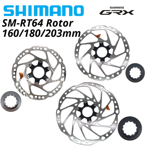 Shimano-Rotor de freno de disco de bloqueo central GRX SM-RT64, tecnología de Rotor para bicicleta de montaña RT 64 160MM 180MM 203MM ► Foto 1/6