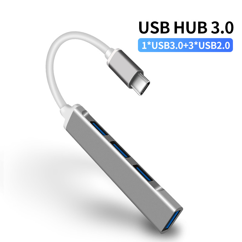 FONKEN-Adaptador USB tipo C 3,1, divisor de 4 puertos para Lenovo, Xiaomi, Macbook Pro Air 2022, Cable de extensión para ordenador portátil, accesorios para PC ► Foto 1/1