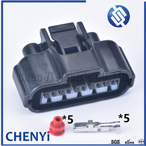 Juego de conector hembra de 5 pines para coche, Conector de arnés de cable impermeable, conector 90980-11024 7283-7050-30 11024 para Toyota 2JZ-GTE MAF, 1 Juego ► Foto 1/6