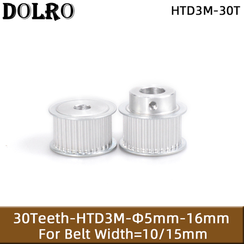 30 dientes 3M correa dentada polea Bore 5/6/6.35/8/10/12/14/15/16mm encajar W = 10/15mm HTD de 3M cinturón 30 T 30 dientes HTD3M polea máquina CNC ► Foto 1/6