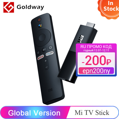 Xiaomi-Mi TV Stick con Android 9.0 1080P versión global, complemento de cuatro núcleos para mando con decodificador Dolby DTS HD, 1GB de RAM 8GB de ROM, Quad-core, compatible con el asistente de Google y con Netflix ► Foto 1/6