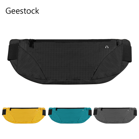 Geestock-riñonera deportiva para correr, bolso de cintura para gimnasio, resistente al agua, con correa elástica para teléfono portátil ► Foto 1/6